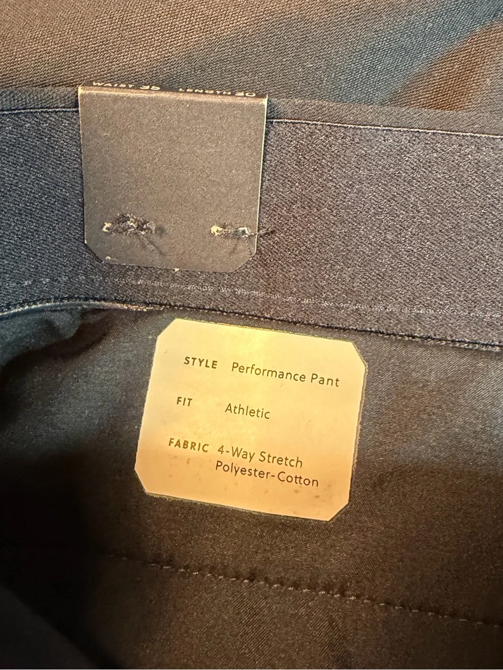 J.Crew 1040 Athletic Tapered-fit tech pant in darkest indigo navy